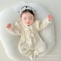 New spring baby clothes: korean style princess romper for baby girls - stylish and chic long-sleeved bodysuit for full month celebration and 100-day celebration