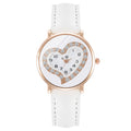 Elegant heart-shaped rhinestone classic fashion women's watch - summer niche small quartz wristwatch for women