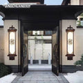 【30-year durability】waterproof solar wall light - chinese style for courtyard, gate, hallway pillar, balcony, villa, and roman column lighting