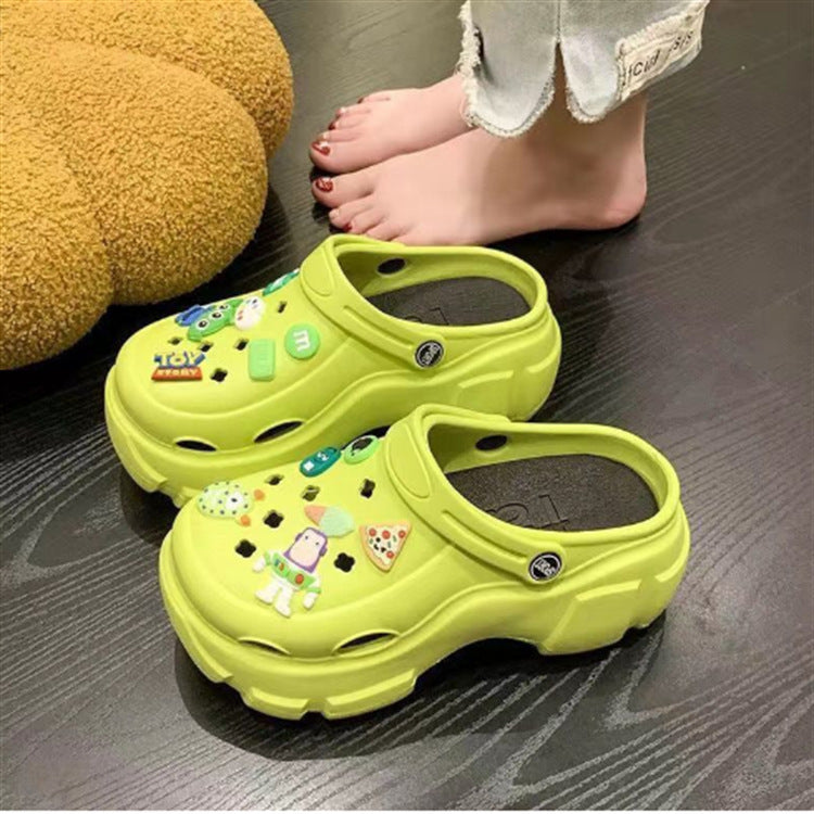 Crocs women's summeroutwear feeling of stepping on shit, thick sole non-slip 2024 new arrival beach toe sandals and slippers summer