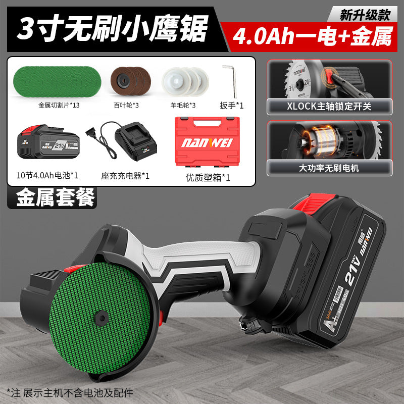 Wholesale nanwei brushless small eagle saw multi-purpose polishing and seam clearing lithium electric small mini angle grinder rechargeable cutting
