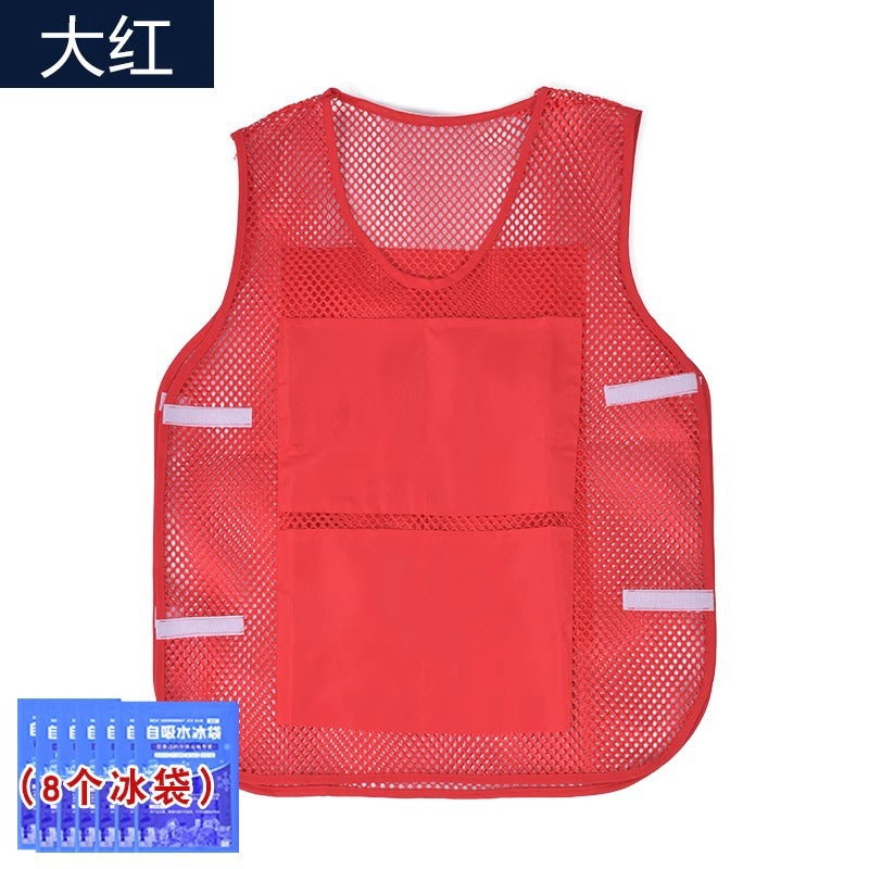 降温冰马甲制冷冰袋空调背心户外工地高温透气夏天液冷水冷制神器