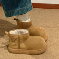 European station 2026 winter new capybara suede thickened snow boots bread shoes small women's shoes
