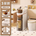 Bathroom slit storage cabinet drawer type toilet narrow slit storage cabinet plastic bathroom ultra-narrow slit cabinet side cabinet