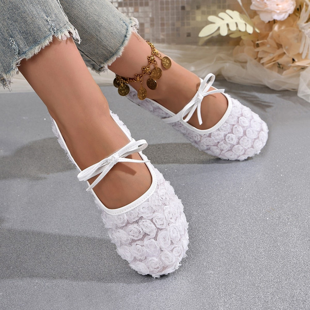 Exportplus sizenew arrival with skirt pure colorlace flower flatsflatsflatsballet shoes scoop shoes