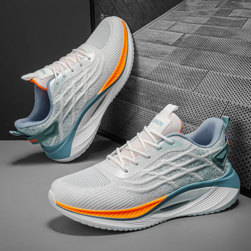 Running shoes for men - summer 2026 new collection: athletic mesh casual lightweight soft sole non-slip breathable flyknit trendy student sneakers