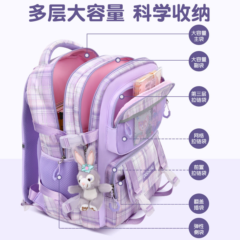 2026 new school backpack for girls, grades 1-6: ultra-lightweight, ergonomic, and spine-protecting backpack for elementary school students