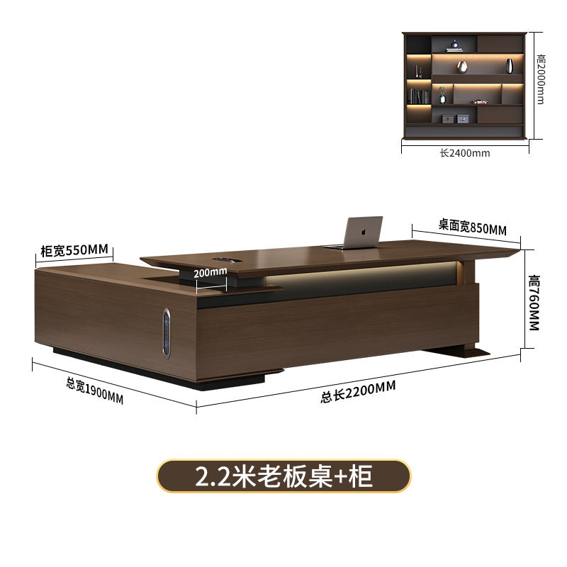 High-end executive desk, office desk, boss desk, minimalist modern light luxury ceo desk, office desk and chair set