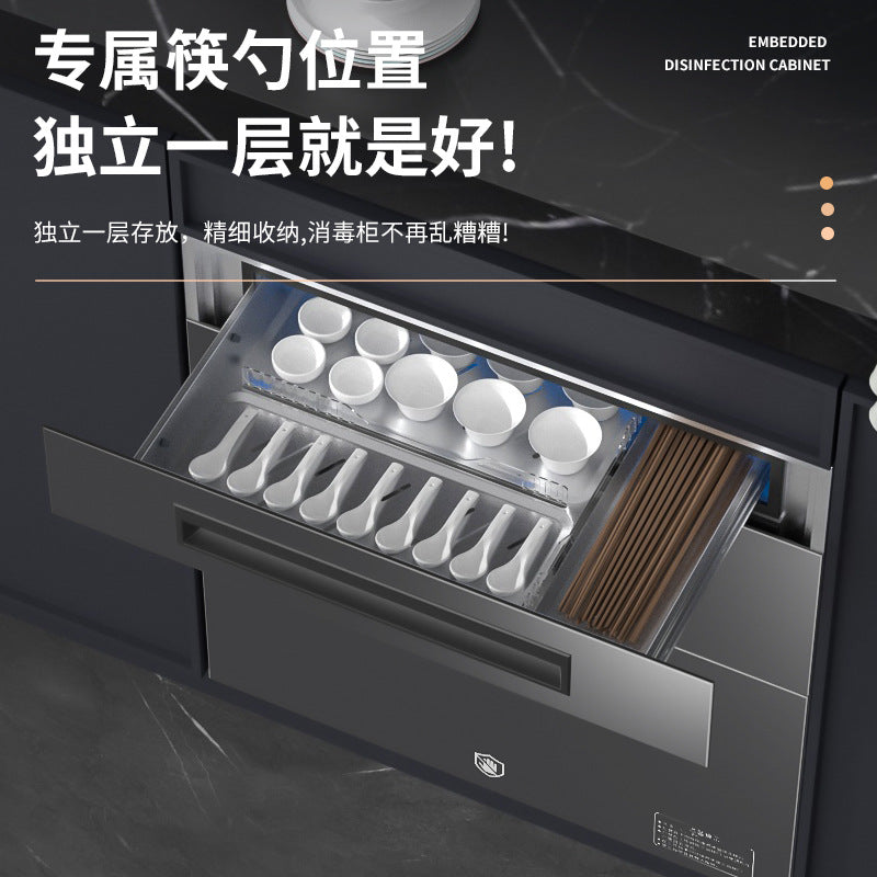 Wholesale uv sterilizer cabinet, built-in home use, small 120l three-tier kitchen dish and utensil sterilizing cabinet