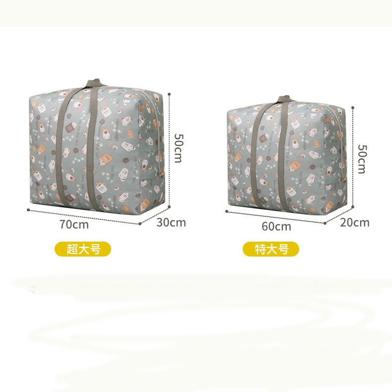 Oxford cloth quilt bag, clothes storage bag, student moving duffel bag with zipper, dust-proof packing bag wholesale.