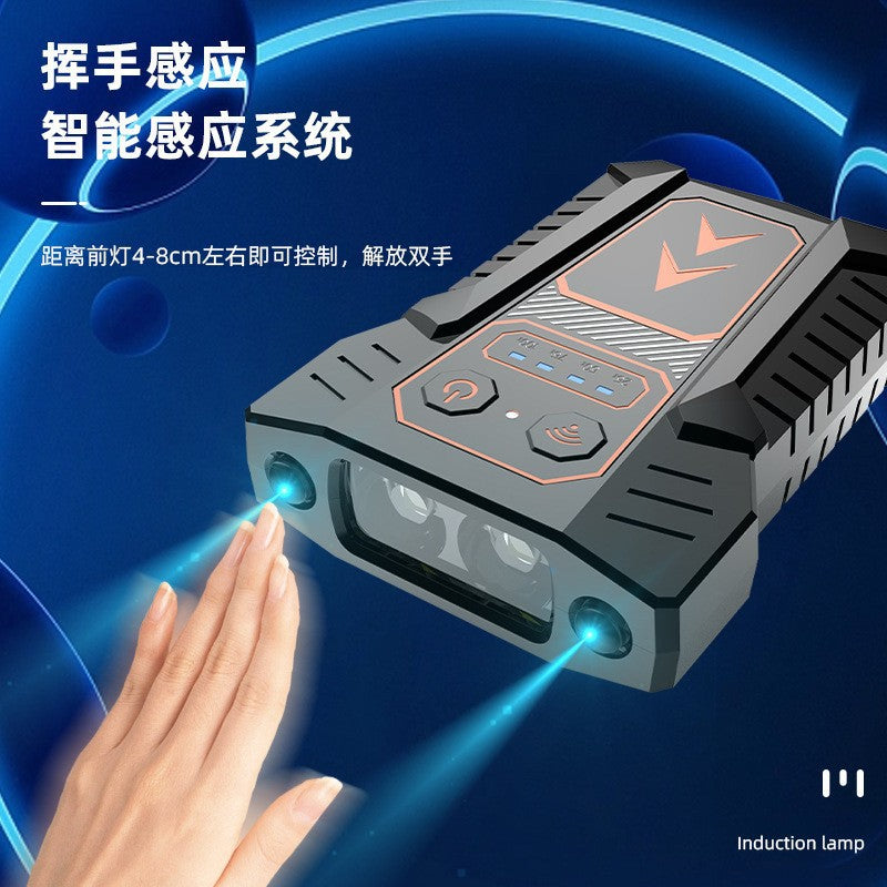 New intelligent induction hat clip light fishing night fishing light brim light ultra-light head-mounted waterproof induction headlight