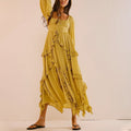 summer new european and american style fashionable sexy dress - deep v lace hollow-out beach dress/gown