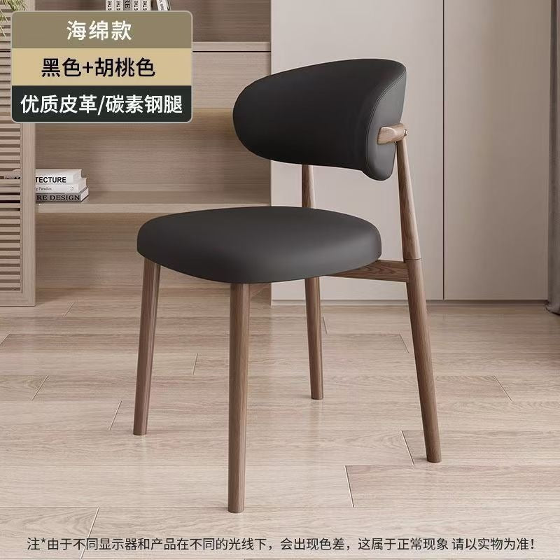 Iron dining chair for home modern casualplaid back chair scandinavian designer seat casual horn makeup chair
