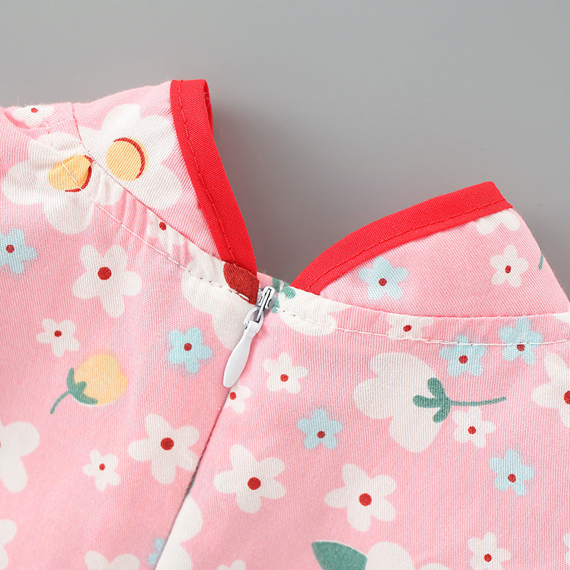 exportdresskidshan dynastyelegant tang suit ethnic style children's clothing small and medium children's princess dress girlscheongsam