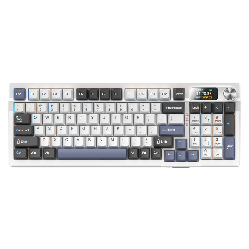 Y95 bluetooth tri-mode mechanical keyboard - customizable wireless 98-key layout, rgb wired gaming gasket keyboard, computer peripheral