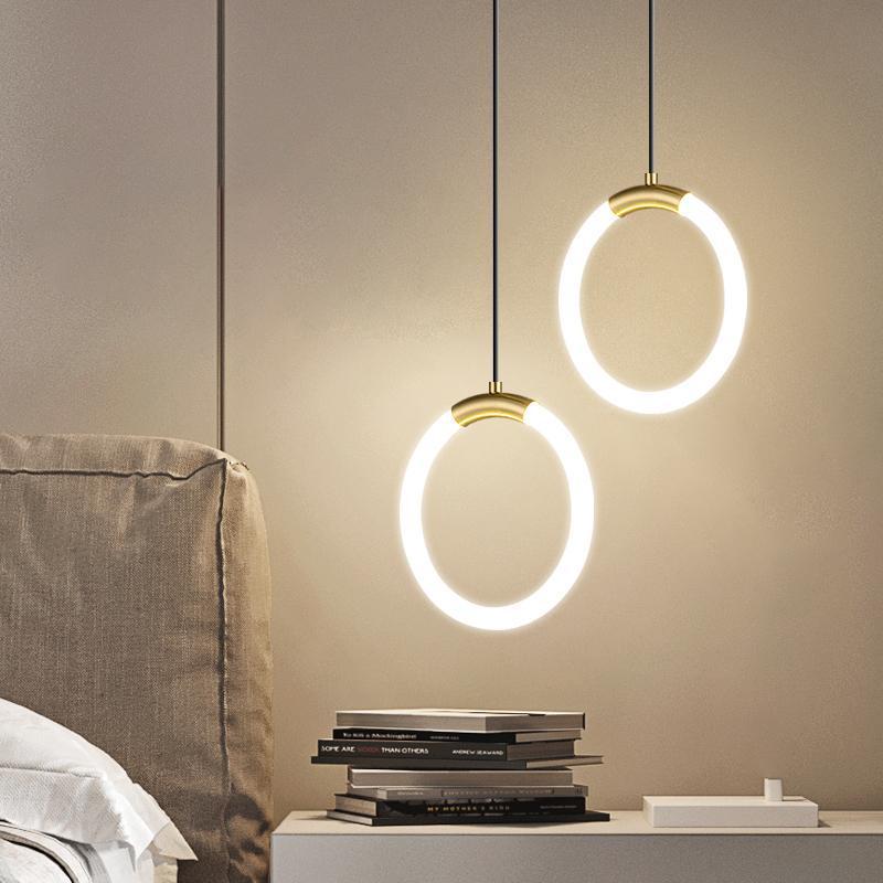 Minimalist bedside chandelier light luxury long line modern simple living room light Internet celebrity wall light bar bedroom lighting restaurant