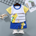 Kids' short-sleeve set: 100% cotton boys' t-shirt & baby summer outfit - girls' shorts, infant clothing, wholesale summer apparel