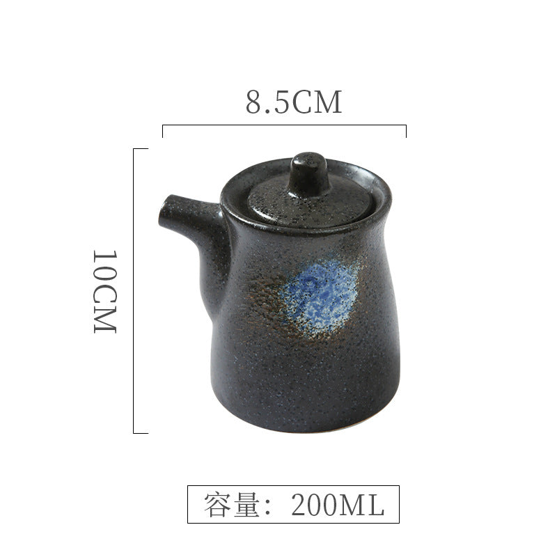 Vintage chic, high-style kitchenware: japanese ceramic soy sauce dispenser, vinegar dispenser, oil dispenser for home, restaurant, and hotel use