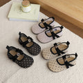 Girls' polka dot sandals - new spring/summer collection - kids' shoes - stylish bowknot mesh upper solid color sandals for little girls