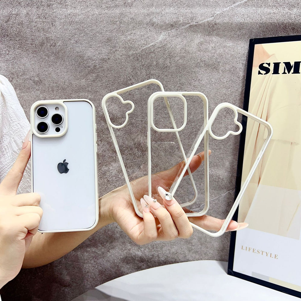 New arrival is suitable for apple 16promax acrylic two-in-one mobile phone case transparent apple 15 simple protective cover 14