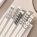 Nordic creative ceramic chopsticks - non-slip, anti-mold, high-temperature resistant set - home use, instagram-worthy, high-value tableware gift box