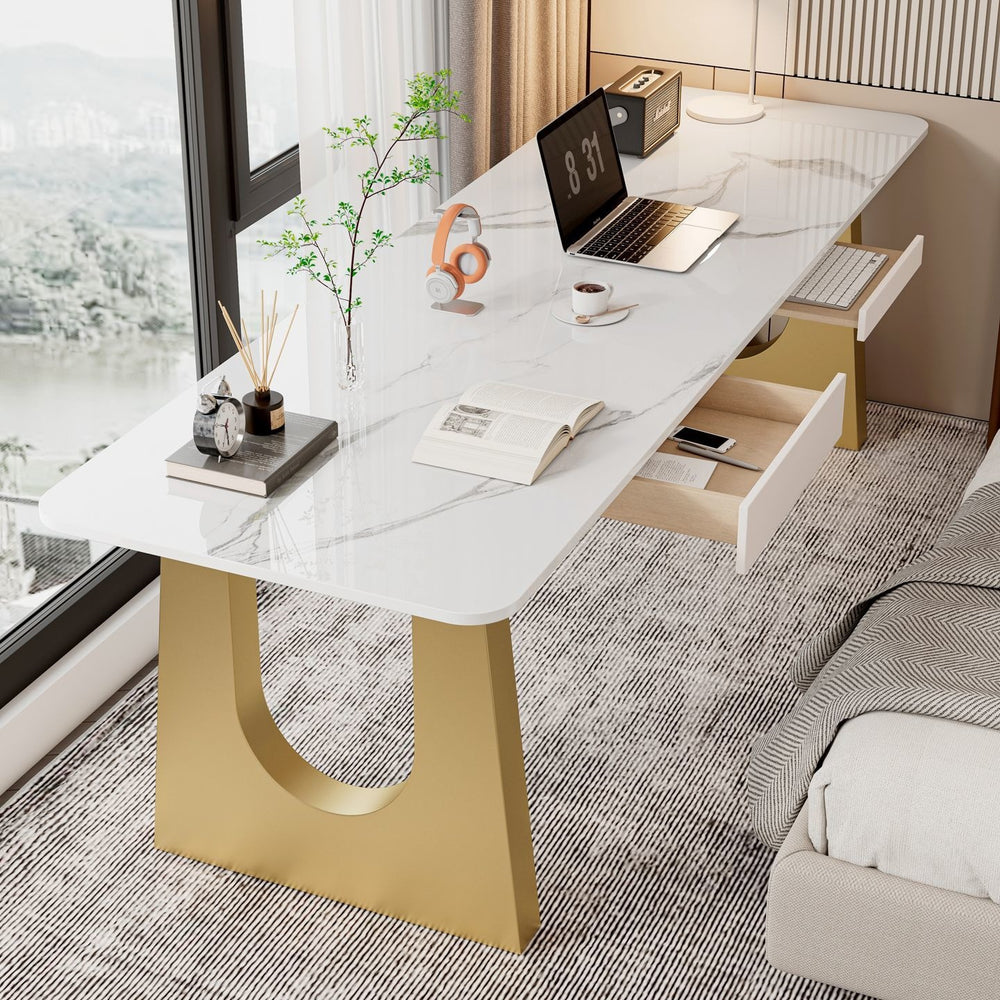 Accessible luxury slate computer desk desktop bedroom for home student desk modern writing desk simple office desk tea table