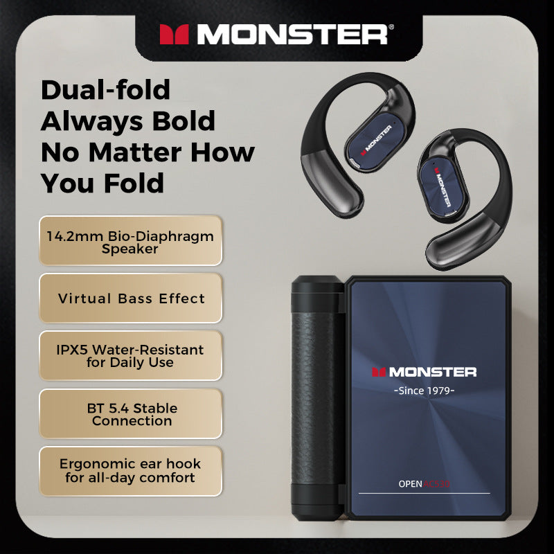Mosheng ac530 wireless bluetooth headphones foldable ear-hook gaming sports running long battery life cross-border open