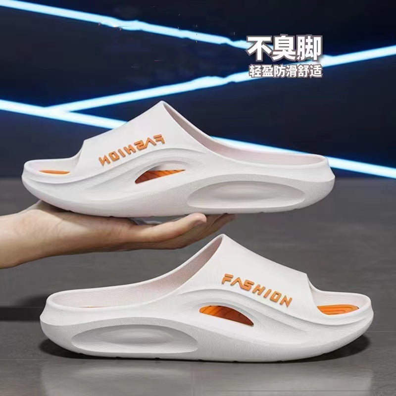 New men's athletic slippers: summer fashion, couple's thick-soled indoor/outdoor trendy slides - super comfortable, beach-ready sandals