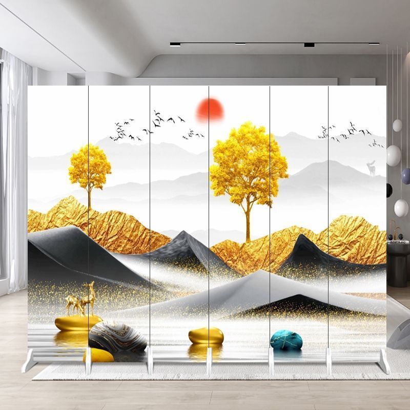 Minimalist screen partition for living room, beauty salon, office, room, home, entryway – folding and mobile