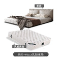 Genuine leather suspended bed accessible luxury modern double bed master bedroom classyelegant 1.8m wabi-sabi style upholstered leather bed personalized