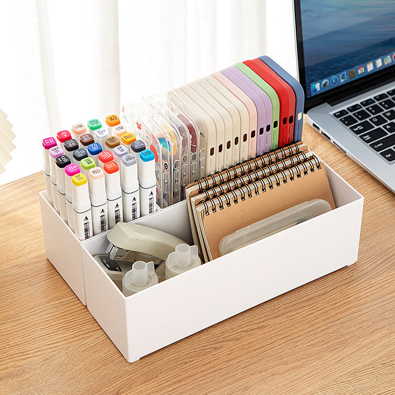 Office coffee tea bag desktop storage box transparent plastic sundries stationery cosmetics mobile phone case storage box