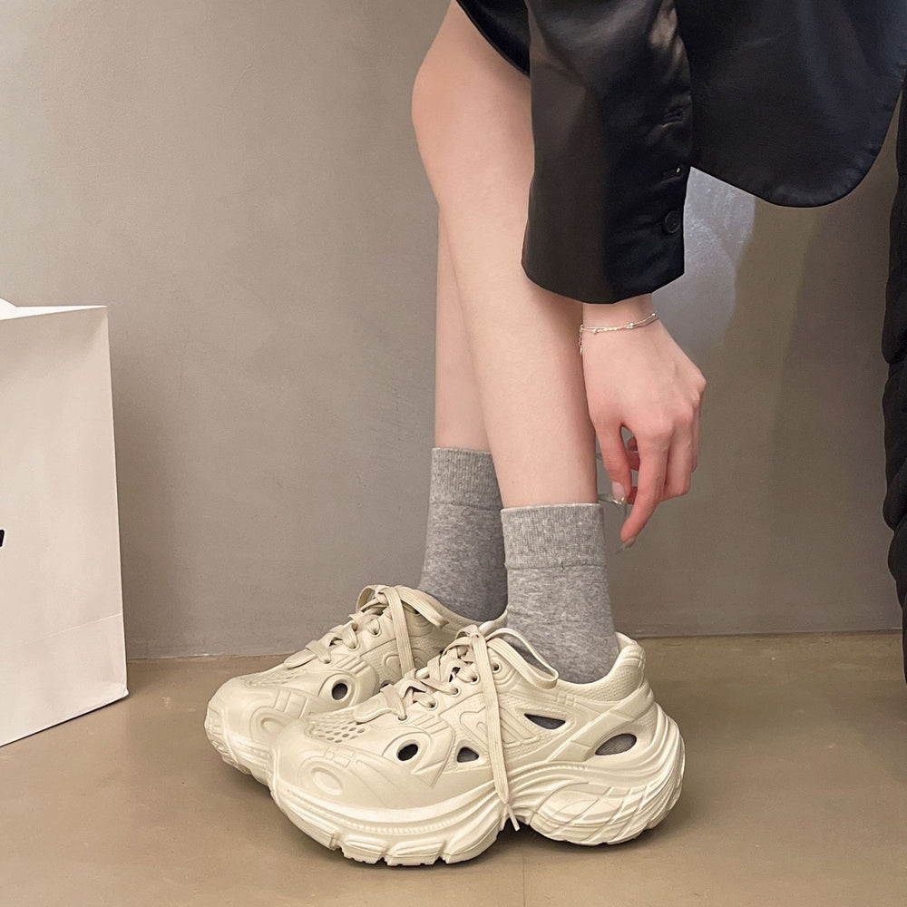 2025 summer new eva platform clogs - outdoor wear, height increasing, beach sandals, "stomping on clouds" comfort, closed-toe slippers for women