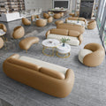 New arrival creative leather sofa combination coffee table yuanbao bread sofa business club reception negotiation sofa