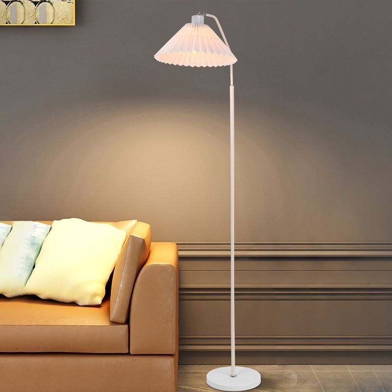 Popular eye protection pleated floor lamp ins style scandinavian bedroom living room sofa creative decoration floor lamp