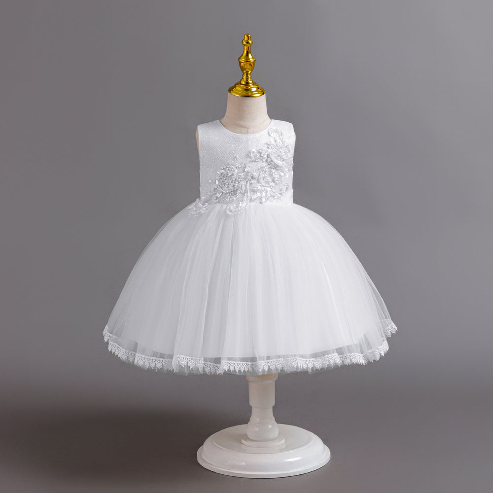 Export ready-made baby girl princess dress puffy gauze cake dress first birthday dress kids dress