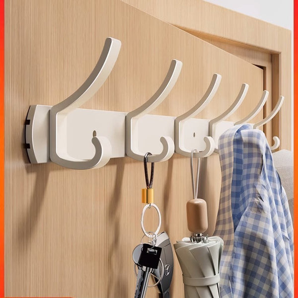 Cream air door rear hook, no punching and no marking on bedroom door, door back type storage, clothes hanger, coat hook