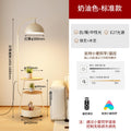 Wood style living room sofa corner floor lamp charging storage all-in-one coffee table lamp cream style bedroom atmosphere lamp