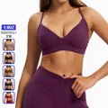 brushed quick-drying v-neck yoga bra y-shaped beautiful back adjustable intimates fitness running sports bra 9313