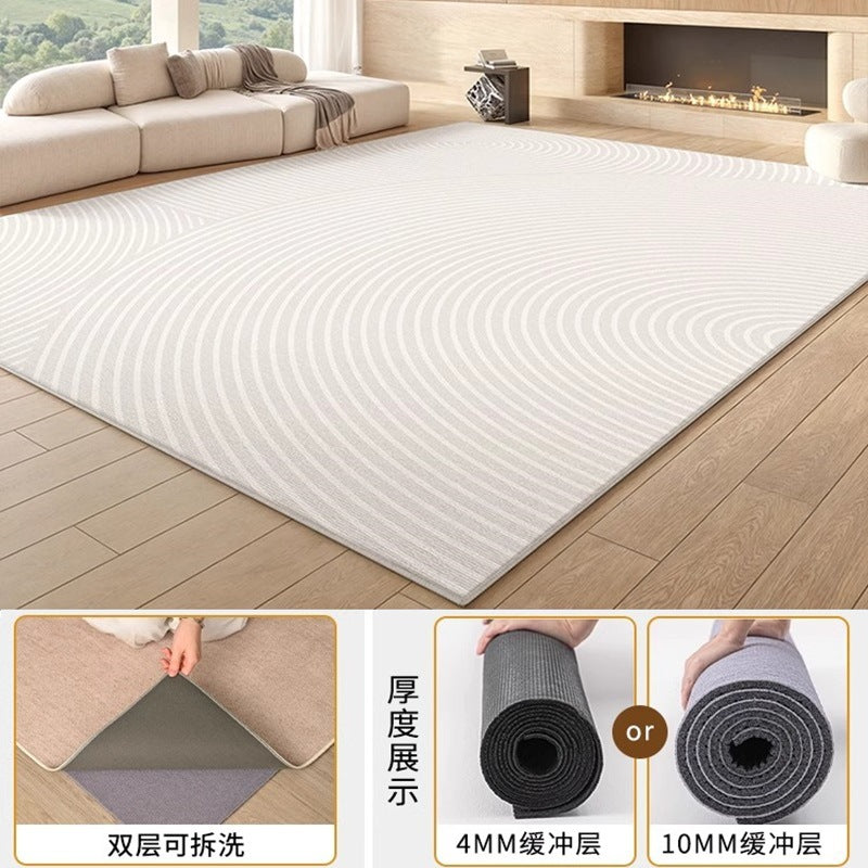 Machine washable carpet new arrival living room double layer detachable washable pure color sofa bedroom chenille for home floor mat