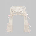 european size cross-border new frenchretro strappy cut outsweater