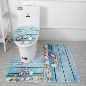 Entrance carpet absorbent floor mat thickened door mat foot mat stair non-slip mat toilet bathroom three-piece set spot wholesale