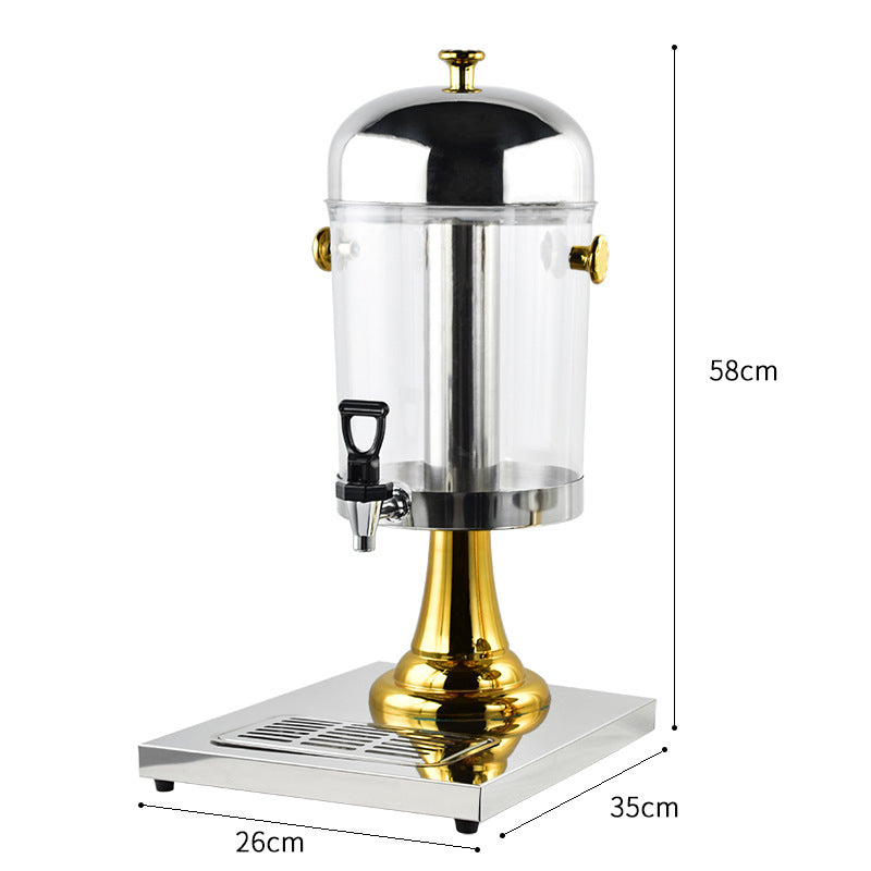 Hot and cold tripod, hotel commercial beverage bucket Stainless steel visual beverage machine Juicer faucet, juice tripod