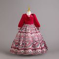 chiffon kids dress holiday banquet classy long sleeves pastoral style dresskids dresses