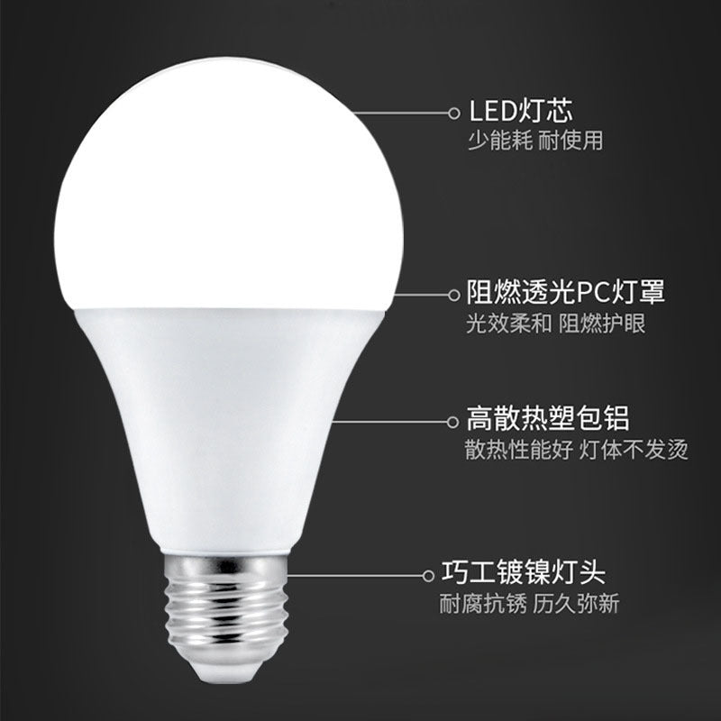 LED bulb Super bright A bulb E27 screw white light B22 warm light constant current eye protection waterproof household factory lighting bulb