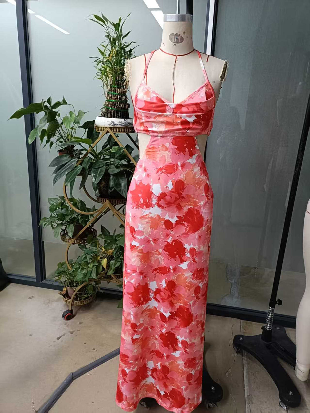 tk cross-border new arrival: ruffled backless tank dress - elegant evening gown