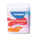 Baby disposable double-ended cotton swabs for ear cleaning, newborn pure cotton ear picks, infant and child cotton buds with storage box