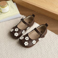 Vancahao girls' leather shoes -  spring/autumn new korean style - children's floral princess shoes - student flats