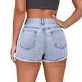 65366#  cross-border women's fashion ins new casual high-waisted denim shorts
