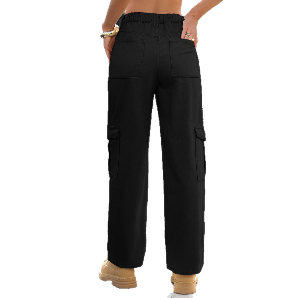 European and american cross-border e-commerce  independent site new streetwear fashion multi-pocket cargo straight-leg denim jeans for women