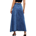 fashion spring/summer new arrivals: high-waisted denim skirt for women - trendy, loose fit, pocket detail, midi length - perfect for